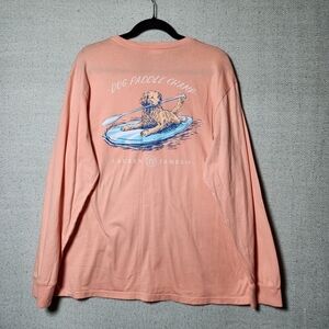 Lauren James Men's XL Long Sleeve T Shirt - Coal Color Dog Paddle Champ